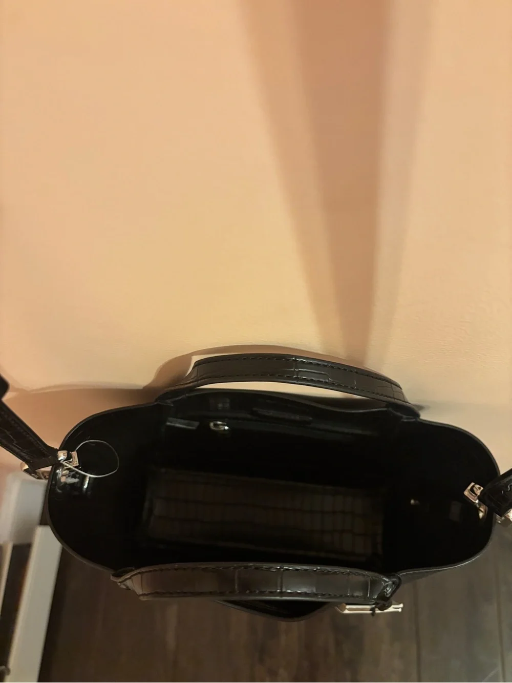 Black Leather Crossbody Calvin Klein Tote